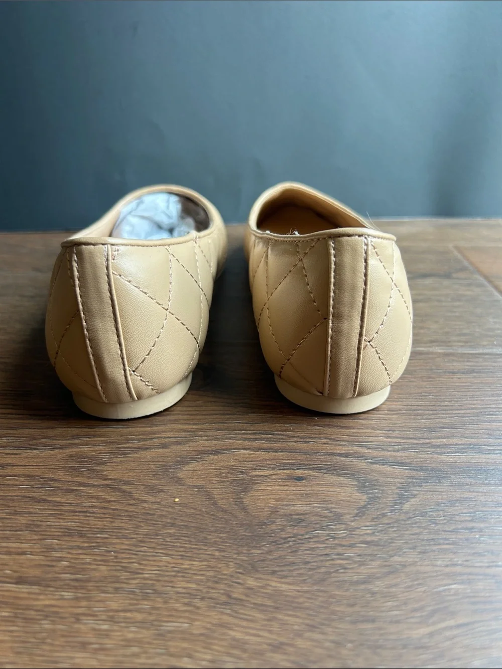 NEW Beige Quilted Women's Ballet Flats | NEW Wanted Tan Quilted Ballet Flat